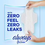 Always Infinity Feminine Pads for Women, Size 2 Regular, with wings, unscented, 46ct