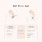 Saalt Menstrual Disc Duo - Soft, Flexible, Reusable Medical-Grade Silicone, Wear 12 Hours, Removal Notch Duo, Includes Both Size
