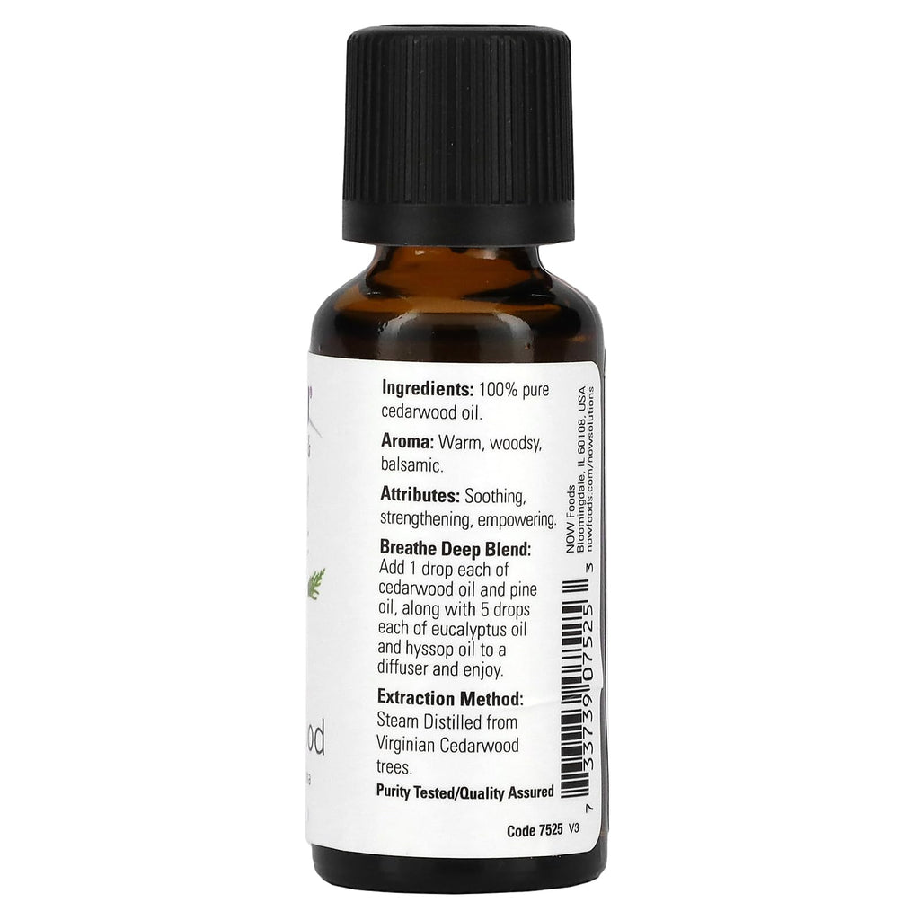 NOW Essential Oils, Cedarwood Oil, 1-Ounce