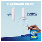 Tampax Pearl Plastic, Super Absorbency, Unscented Tampons, Multicolor, 18 Count