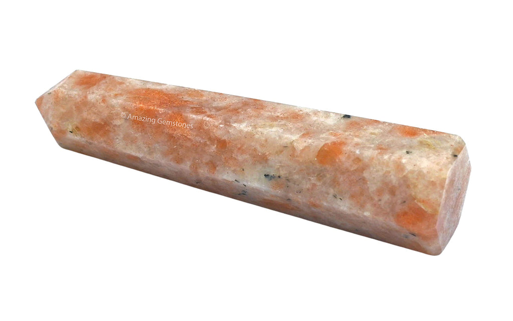 Amazing Gemstone Sunstone Crystal Towers - Natural Healing Crystal Point Obelisk for Reiki Healing and Crystal Grid (2 to 3 Inch
