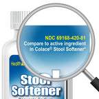 HealthA2Z Stool Softener | Docusate Sodium 100mg | Red & White Capsules | Dependable | Gentle Constipation Relief (400 Counts)