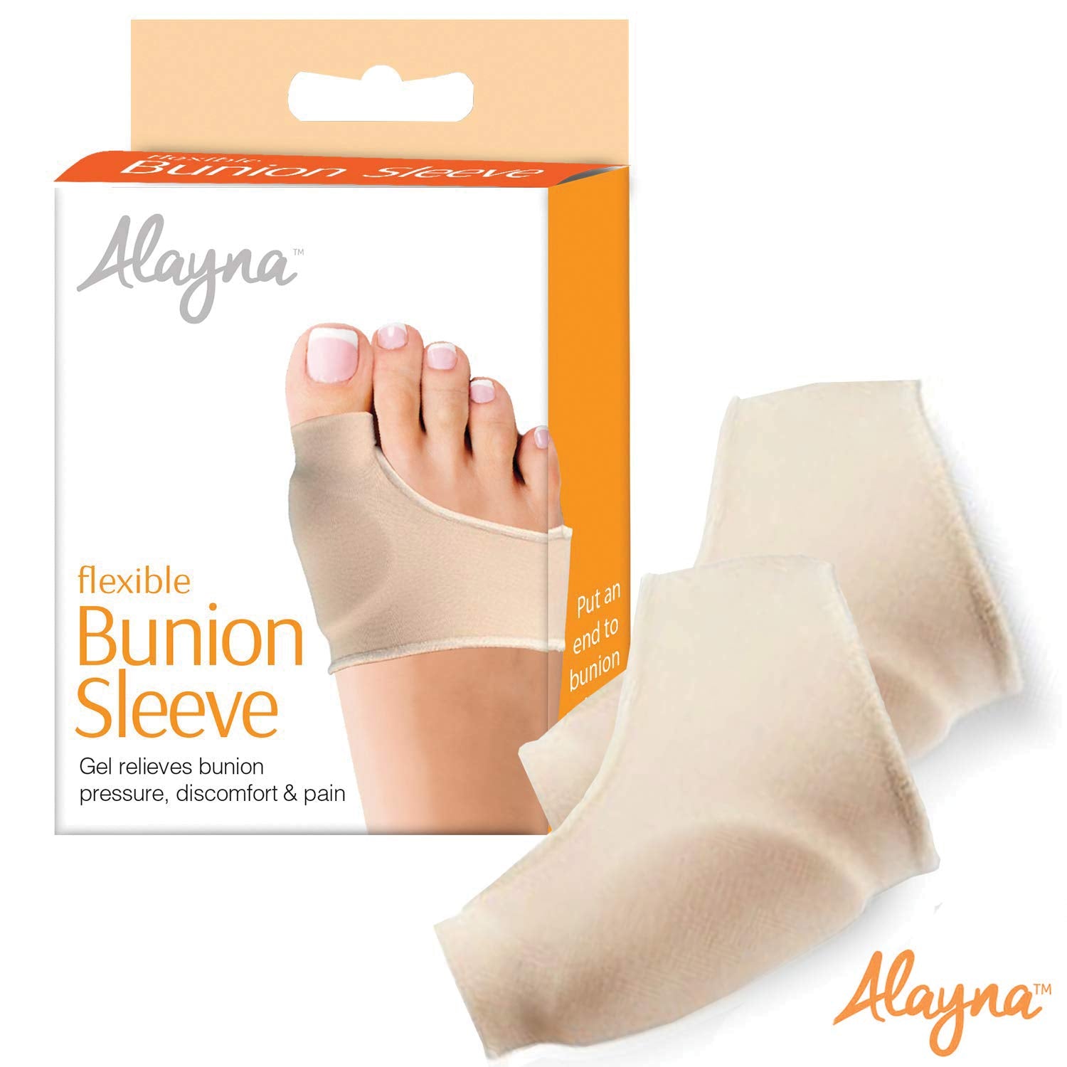 Alayna Bunion Corrector and Bunion Relief Sleeve Gel Pad Cushion Splint Orthopedic Bunion Protector for Men and Women, Hallux Va