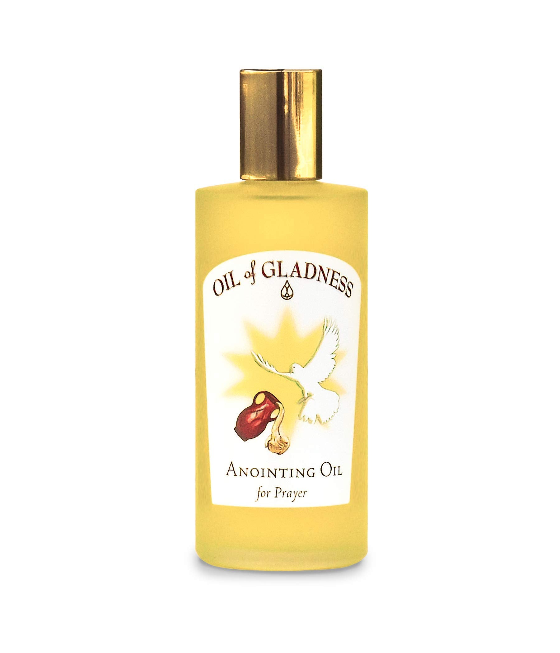 Oil of Gladness Frankincense and Myrrh Anointing Oil - Oil for Daily Prayer, Ceremonies, and Blessings 3.5 oz Decorative Bottle