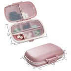 4PCS Travel Pill Organizer, 8 Compartments Portable Pill Case, Small Pill Box for Pocket Purse Portable Medicine Vitamin Contain