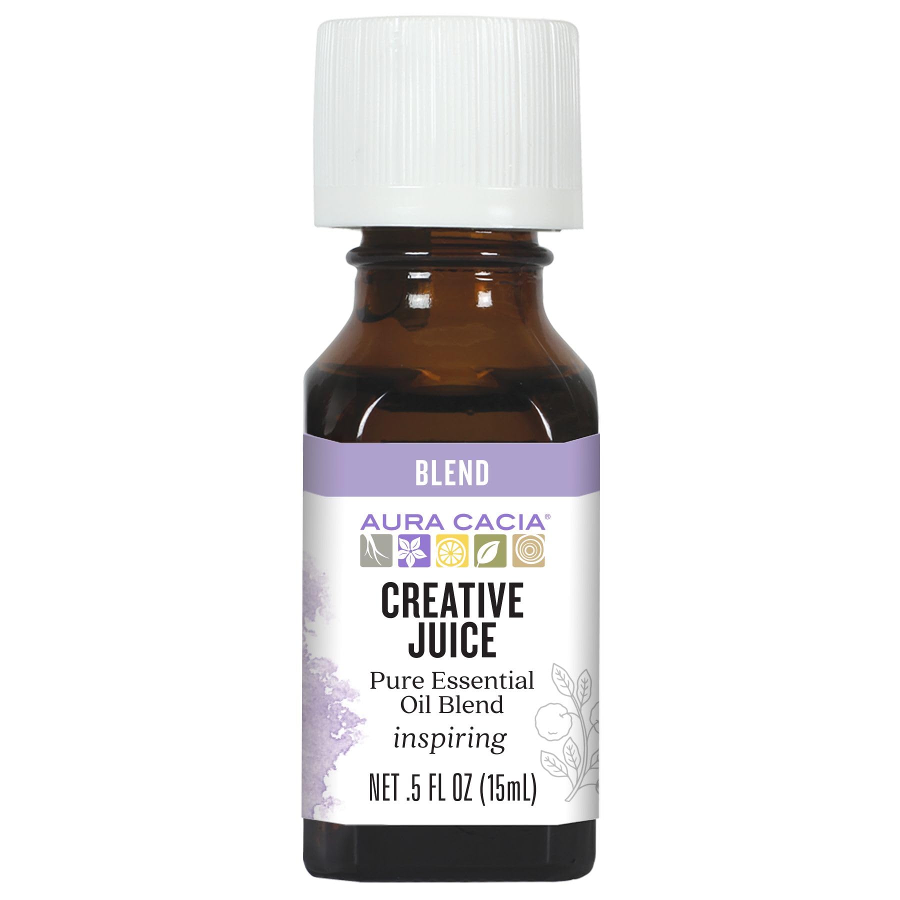 Aura Cacia Essential Solutions Oil Blend, Creative Juice, 0.5 fluid ounce