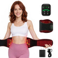 Red Light Therapy Belt for Body Back & Abdomen, 5000mAh Cordless Infrared Waist Wrap with 10Hz/40Hz Pulse, 3 Red Light & Vibrati