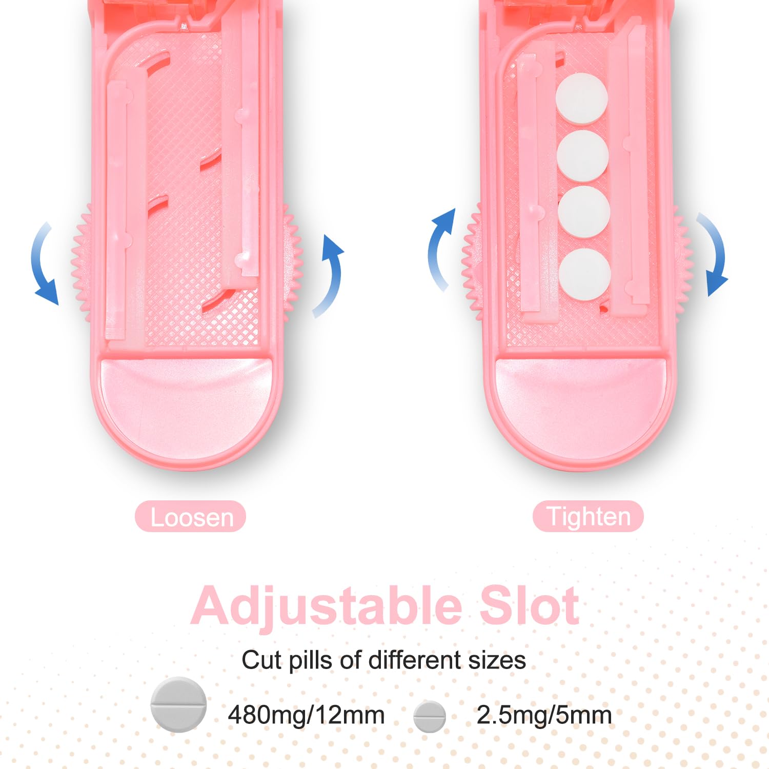 Pill Cutter Splitter for Small and Tiny Pills, Pill Splitter Accurately Cuts Multiple Pills at Once for Large and Small Pill, Sh