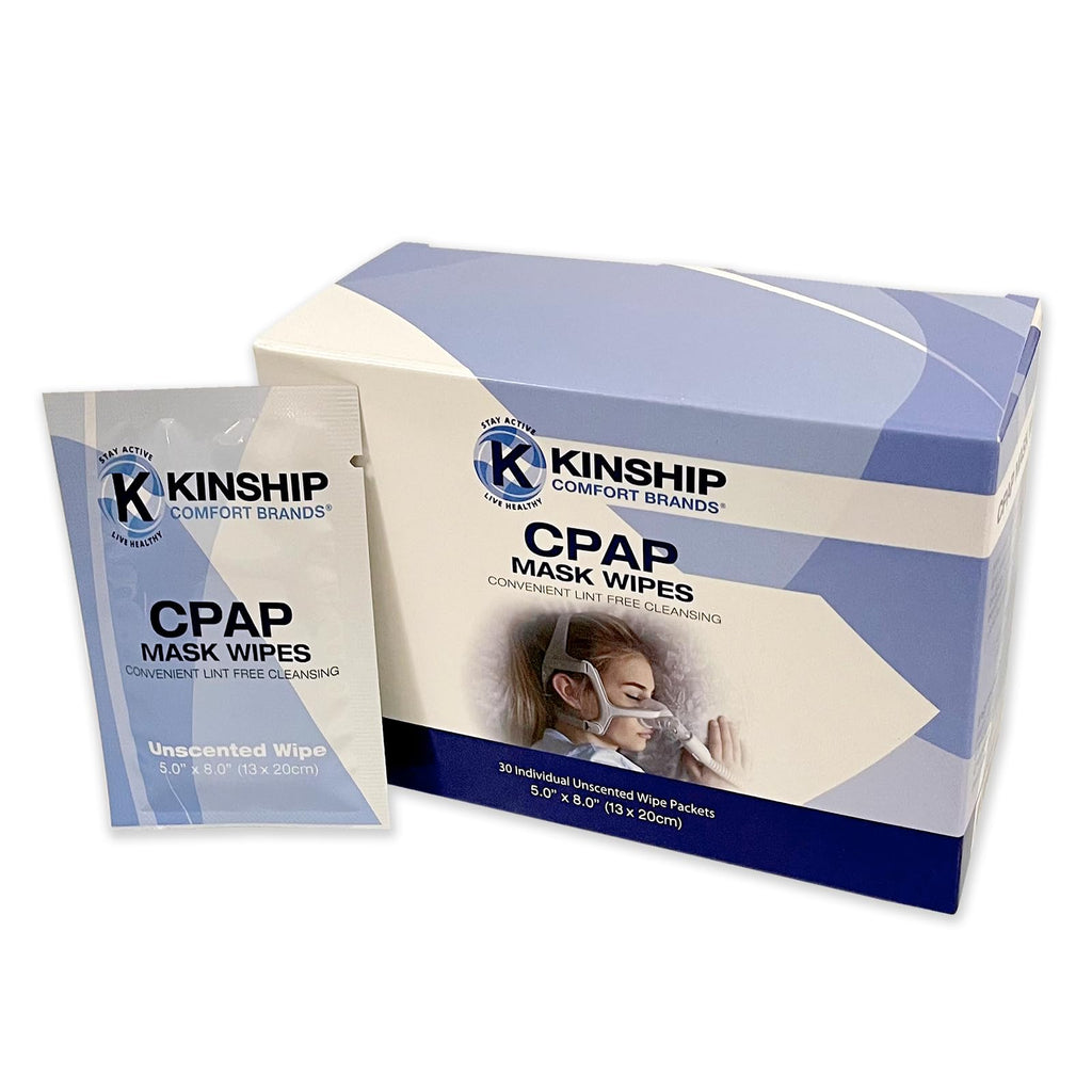 Kinship Comfort Brands Travel CPAP Mask Wipe Towelette Pack of 30 Unscented Wipes