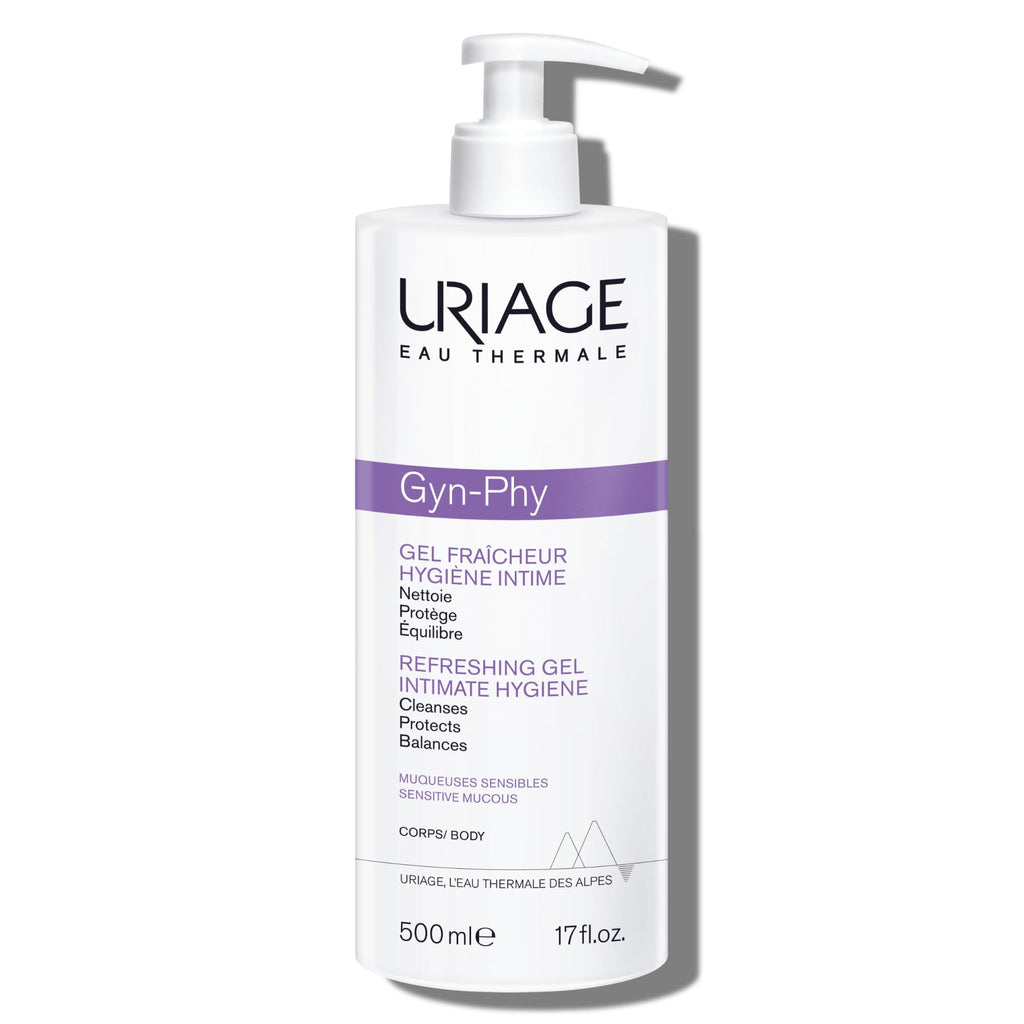URIAGE Gyn-Phy Refreshing Gel Intimate Hygiene Wash | Daily Hygiene for External Intimate Areas, Foaming Gel, Paraben-Free, Test