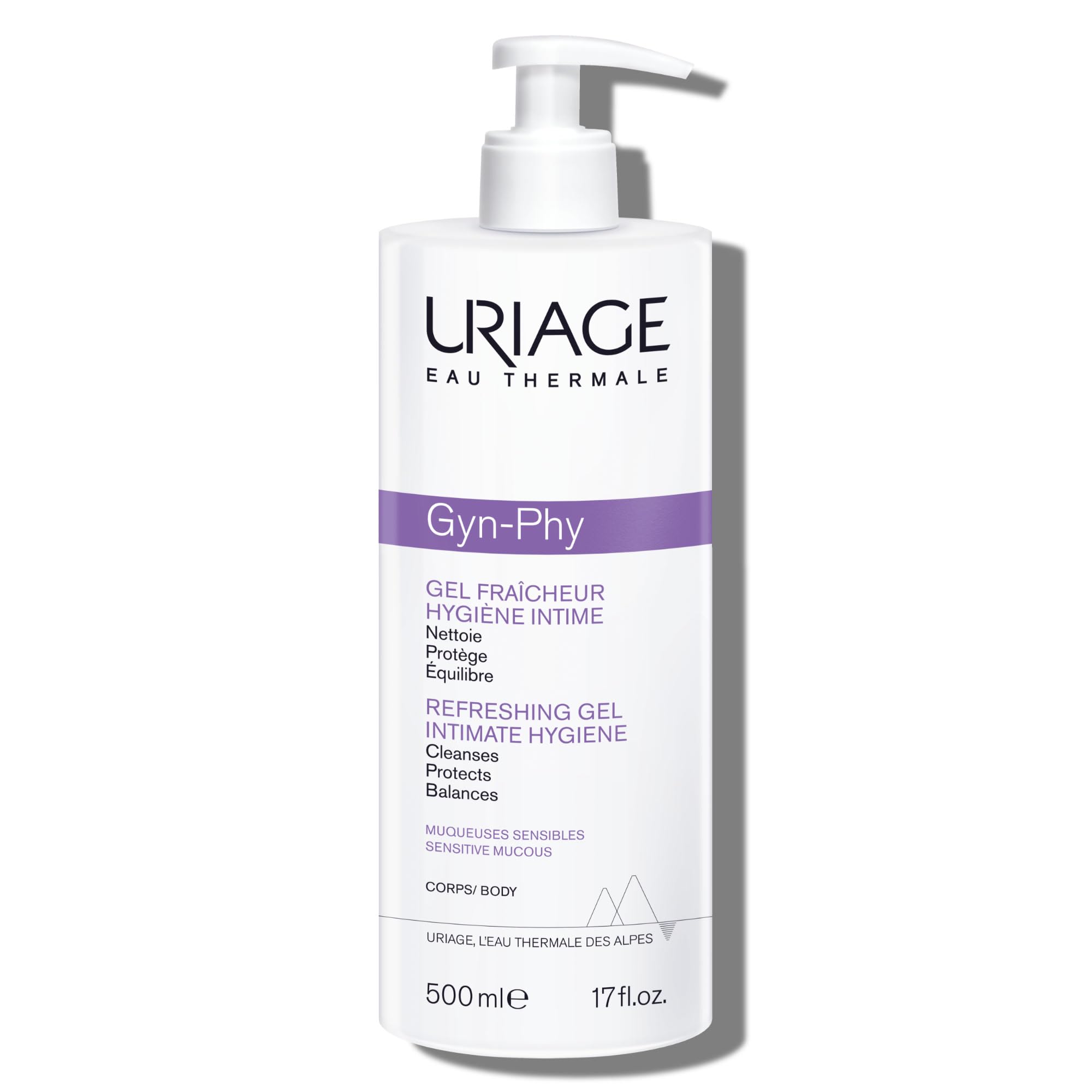 URIAGE Gyn-Phy Refreshing Gel Intimate Hygiene Wash | Daily Hygiene for External Intimate Areas, Foaming Gel, Paraben-Free, Test