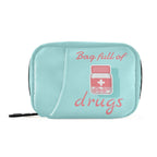 Naanle Pill Organizer Pill Box 7 Day Pill Case Bag Travel Pill Organizer Bag with Zipper Portable Weekly Case Compact Size for V
