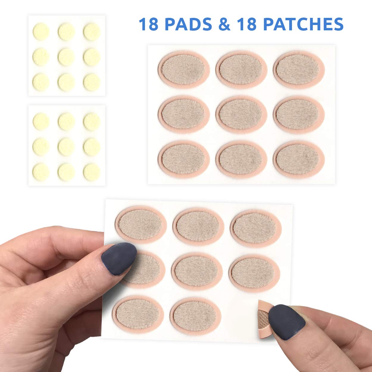Comfort Zone Corn Removers Medicated Patches, Effective Corn Removal Pads with Salicylic Acid, 18 Medicated Patches and 18 Prote