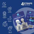 CPAP Strap Covers 4 Pack - Universal Fit for All CPAP Masks (Blue)