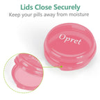 Opret Small Pill Box (3 Pcs), Cute Pill Case Portable for Pocket Purse Briefcase Travel Pills Box Medicine Storage Container Ear
