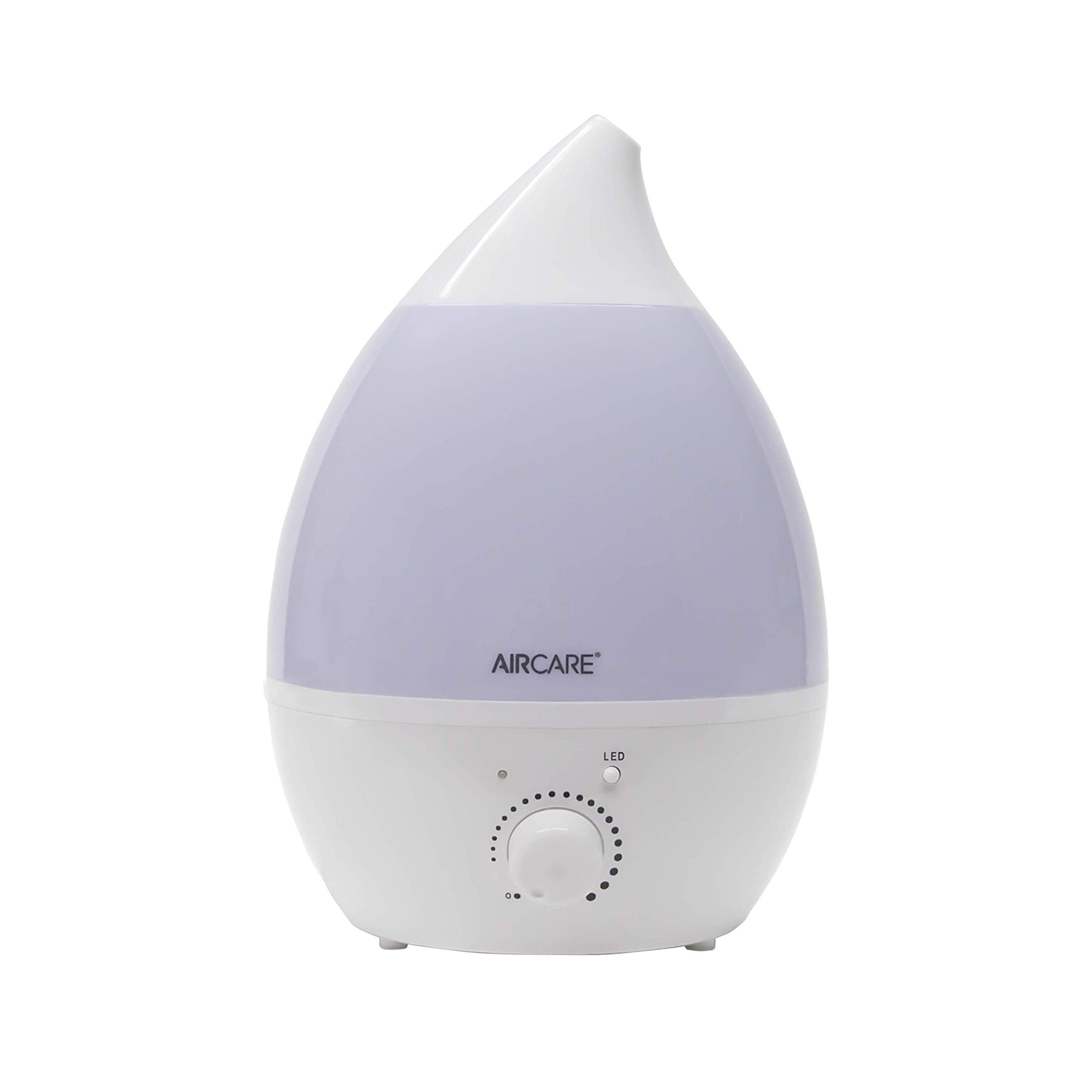 AIRCARE Aurora Ultrasonic Cool Mist Humidifier, Whisper-Quiet between 8-24 hours, Seven Color LED Night Light, Essential Oil Tra