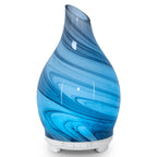 Essential Oil Diffuser 120ML Glass Ultrasonic Aromatherapy Oil Diffuser-Aroma Humidifier Glass Diffuser,7 Color Changing Light W