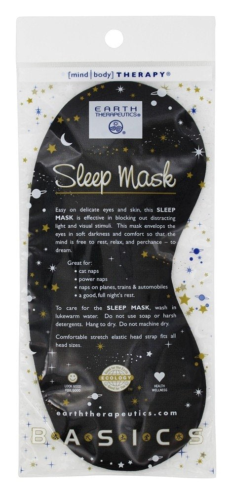 Earth Therapeutics Black Sleep Mask
