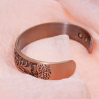 LONGRN-Copper braceletr for men -Ultra Strength Magnetic Bracelets, 99.99% Pure Copper Cuff Bangle with 3500 Gauss Neodymium Mag