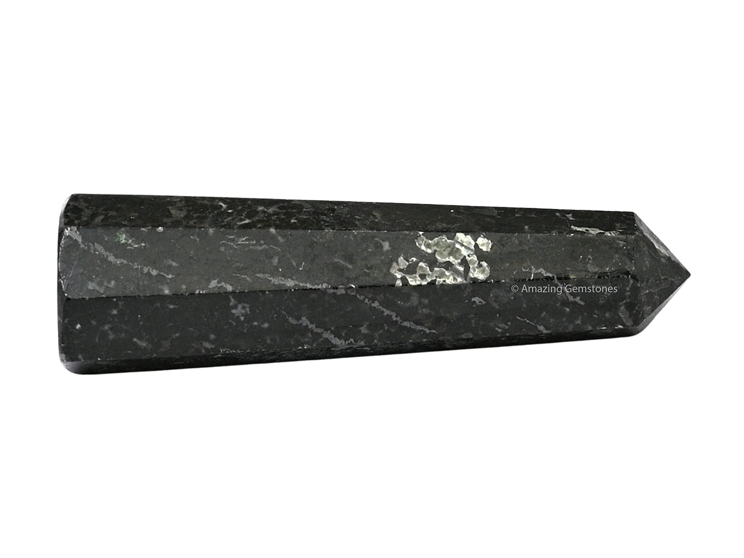 Nuummite Crystal Towers ~ Natural Healing Crystal Point Obelisk for Reiki Healing and Crystal Grid (2 to 3 INCH)