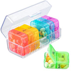 Zoksi Pill Organizer 2 Times a Day, Weekly 7 Day Pill Box, Daily Am Pm Pill Organizer, Travel Pill Case for Medicine, Fish Oils,