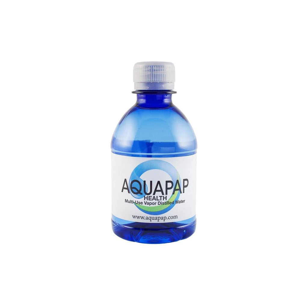 AQUAPAP 8 Ounce 8 Pack Vapor Distilled CPAP Water | for use with Resmed and Respironics Machines