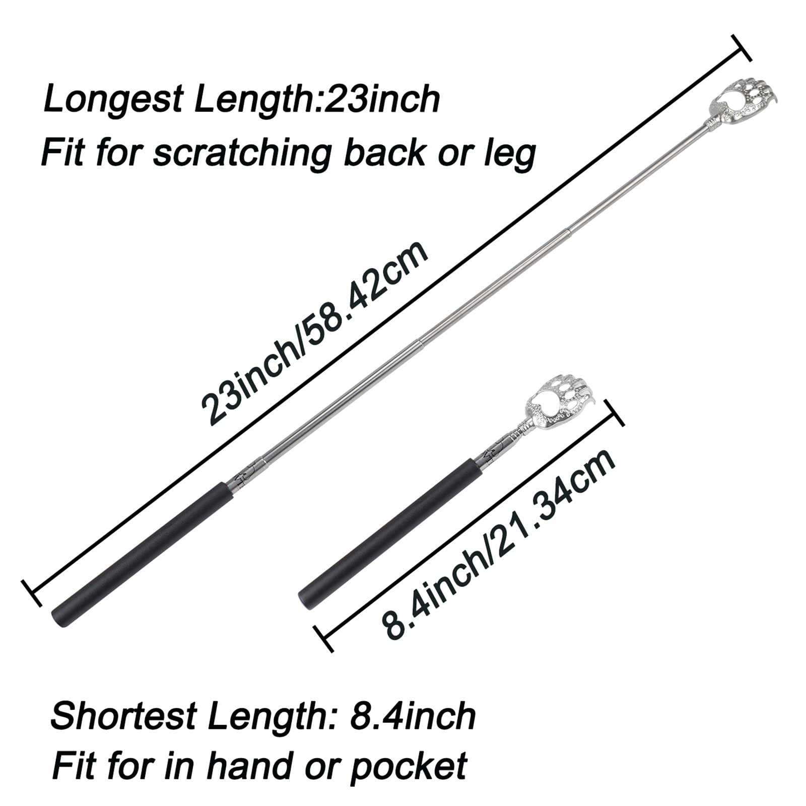 WOVTE Stocking Stuffers for Men Women Adults, Back Scratcher with Christmas Packaging Box & 4PCS Detachable Scratching Heads, Ch
