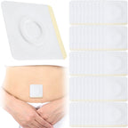 BEIQIYA 50pcs Castor Oil Pack Wraps, Disposable Highly Absorbent Belly Patches for Abdomen, Self-Adhesive Organic Cotton Pads fo