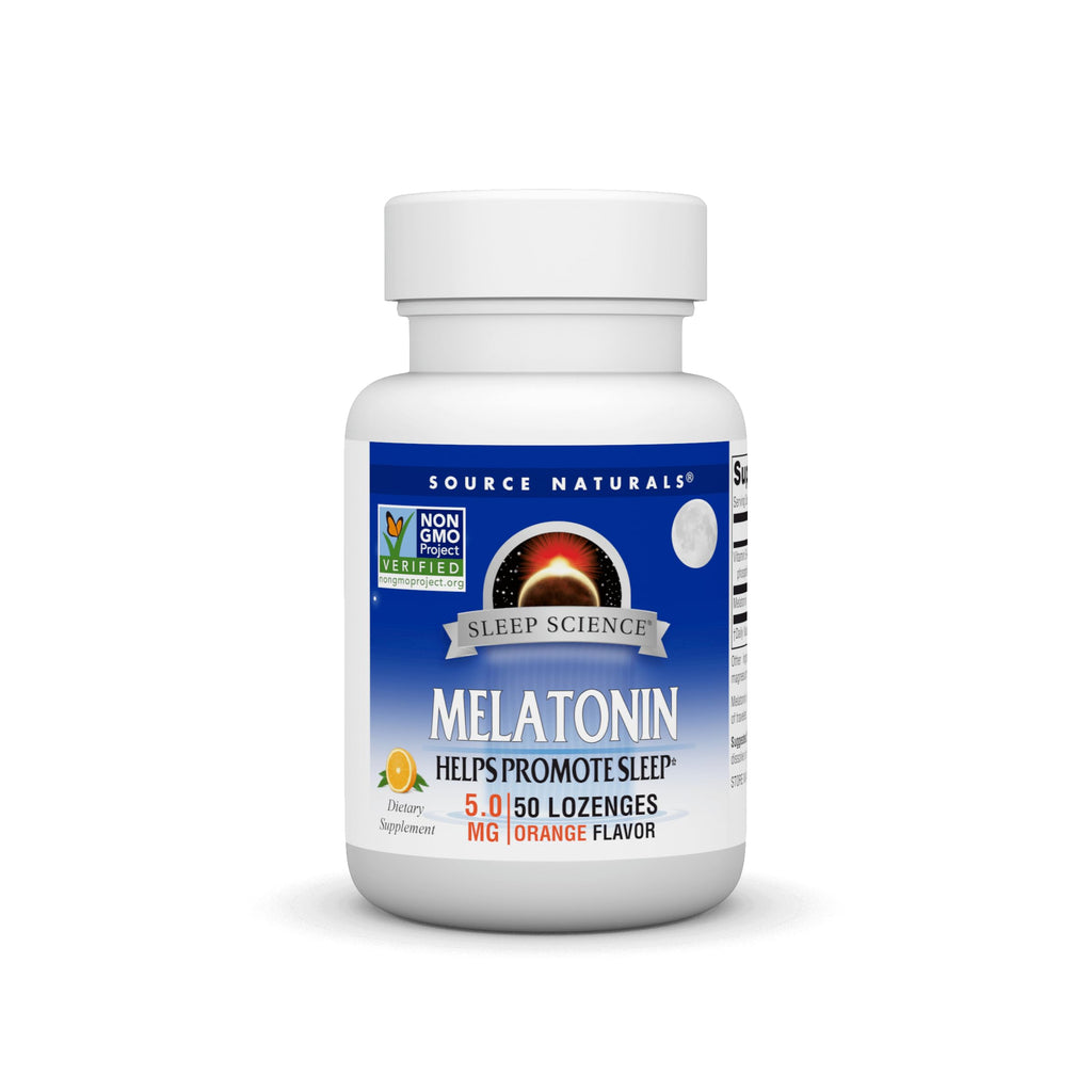 Source Naturals Melatonin 5 mg - 50 Orange Flavored Lozenges