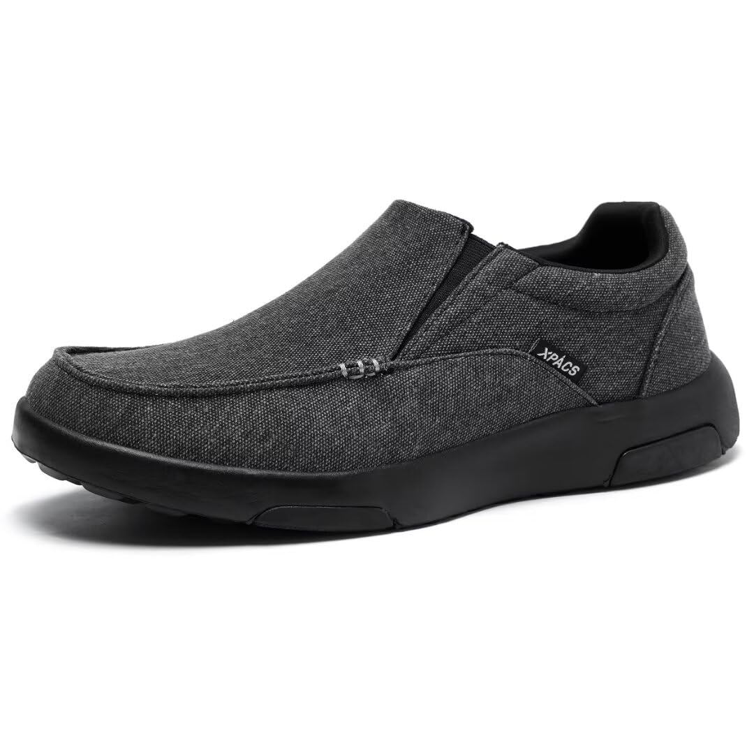 XPACS Mens Stylish Orthotic Driving Loafers with Bungee Lace, Best Comfort Arch Support Shoes for Diabetic Recovery, Flexing Wal