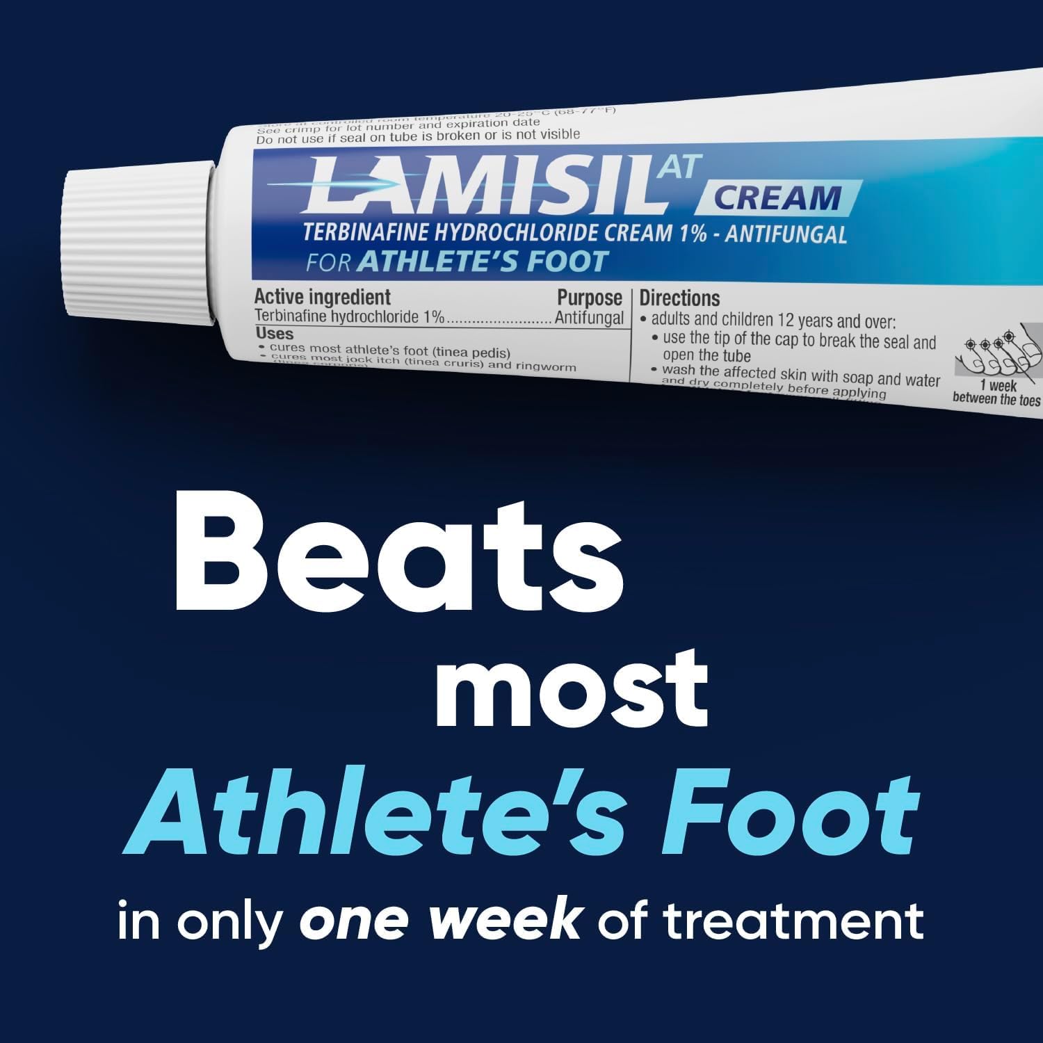 Lamisil 1% Cream, #1 Doctor Recommended Athletes Foot Cream, Relieves, Treats & Prevents Recurrence, Antifungal Cream 1 oz (30 g