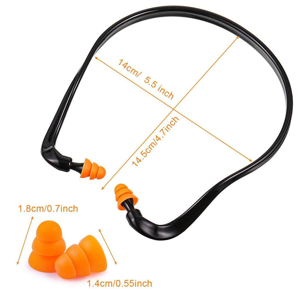 Sumind 12 Pieces Banded Ear Plugs Hearing Bands Banded Ear Band Plug Shooting Reusable Construction Protection Silicone Replacem