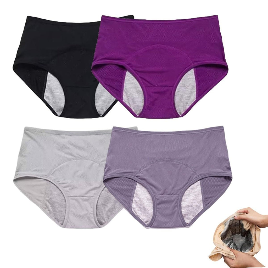 IDCWZL Leakproof Panties for Women Over 60 Leak Proof Ladies Underwear with Incontinence Comfortable(4pc-d,5X-Large)