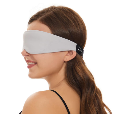 ALASKA BEAR Sleep Mask Side Sleepers Headband Design, Soft Eye Shades for Men and Women 100% Blackout Mask Extra-Plush, Pale Gre
