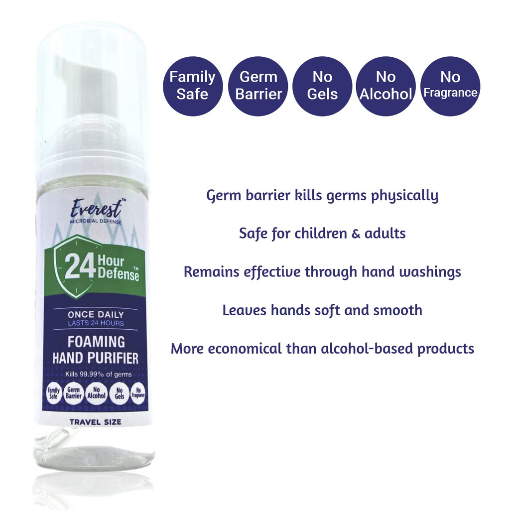 24 Hour Defense Foaming Hand Sanitizer | Kills 99.99% Of Germs | Stays Effective Throughout Hand Washings For 24 Hours Of Lastin