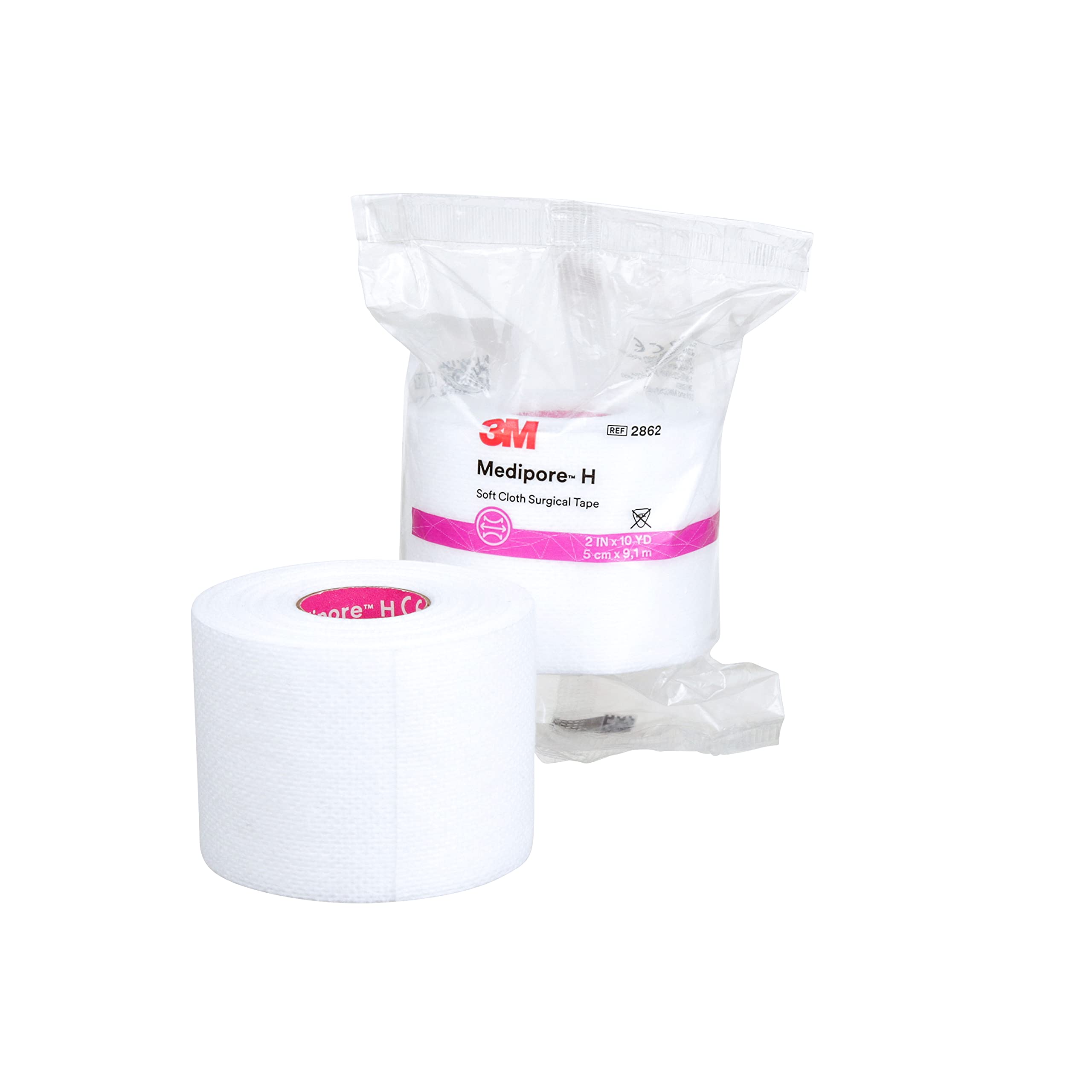 3M Medipore H Soft Cloth Surgical Tape 2862, 2 inch x 10 yard (5cm x 9,1m), 12 Rolls/Case