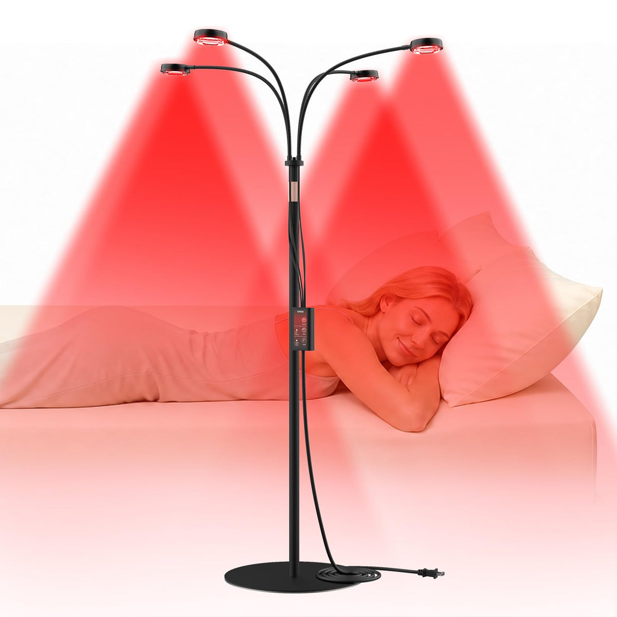 SANSI Red Light Therapy Lamp for Body with Stand, 660nm & 850nm Infrared