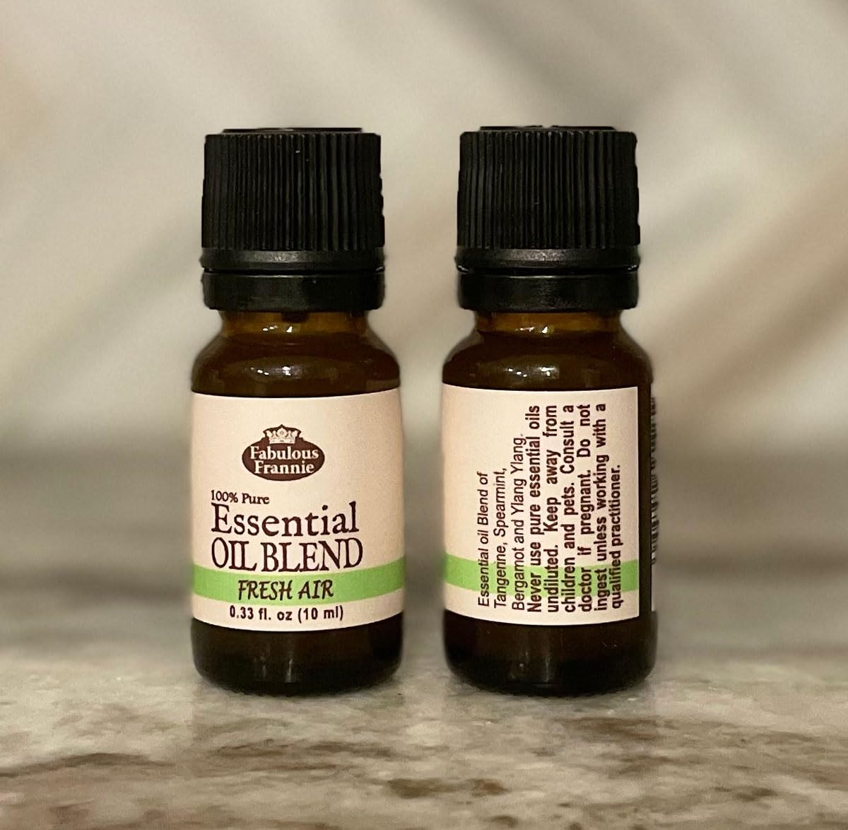 Fabulous Frannie Fresh Air Essential Oil Blend Pure, Undiluted Essential Oil Blend of Tangerine, Bergamot, Ylang Ylang and Spear