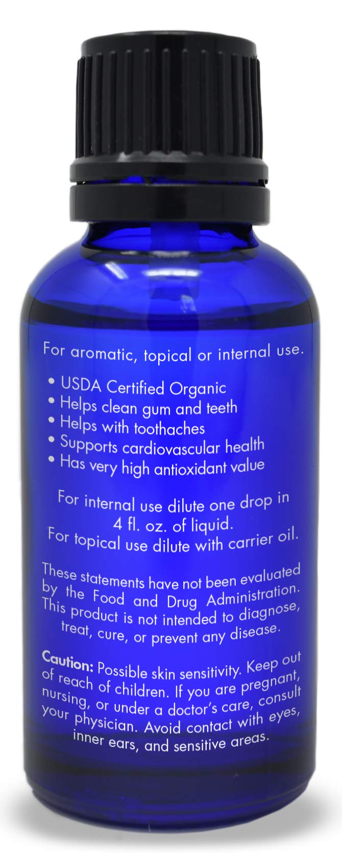 Organic, Clove Oil, Food Grade, for Teeth and Gums, Tooth Aches - 100% Pure, Clove, Bud, Essential, Oil, by Zongle Therapeutics,