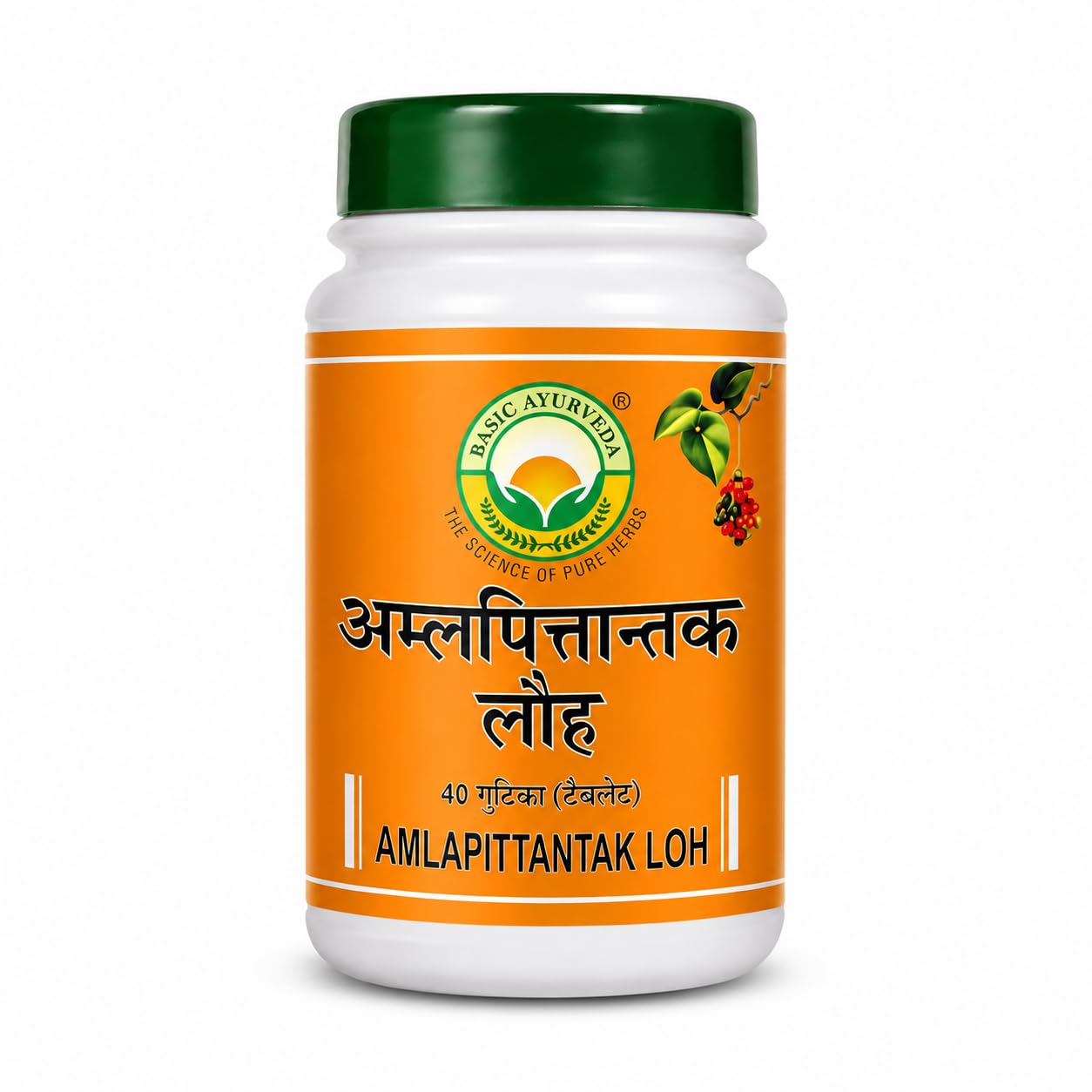 Basic Ayurveda Amlapittantak Loh 40 Tablets Pack Of 3 | Ayurvedic Formula For Digestive Wellness Support | Helps Support Acidity
