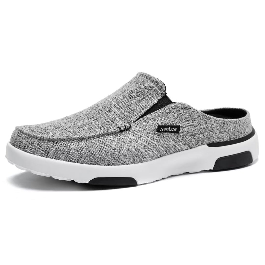 XPACS Mens Ultra Comfort Supportive Slip-Ons Loafers with Arch Support, Elegant Orthopedic Canvas Shoes for Plantar Fasciitis,An