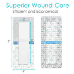 Waterproof Knee Replacement Surgery Bandage | 4x8 Inch Shower Protector Island Dressing Pad Bordered Gauze | Hip Surgery Recover