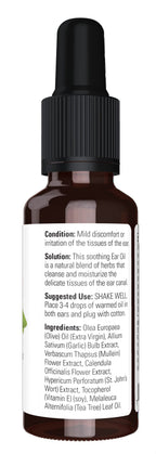 NOW Solutions, Ear Oil, Soothing Herbal Blend, Great on Mild Discomfort or Irritation, 1-Ounce