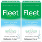 Fleet Liquid Glycerin Suppositories, 4 Count (Pack of 2)