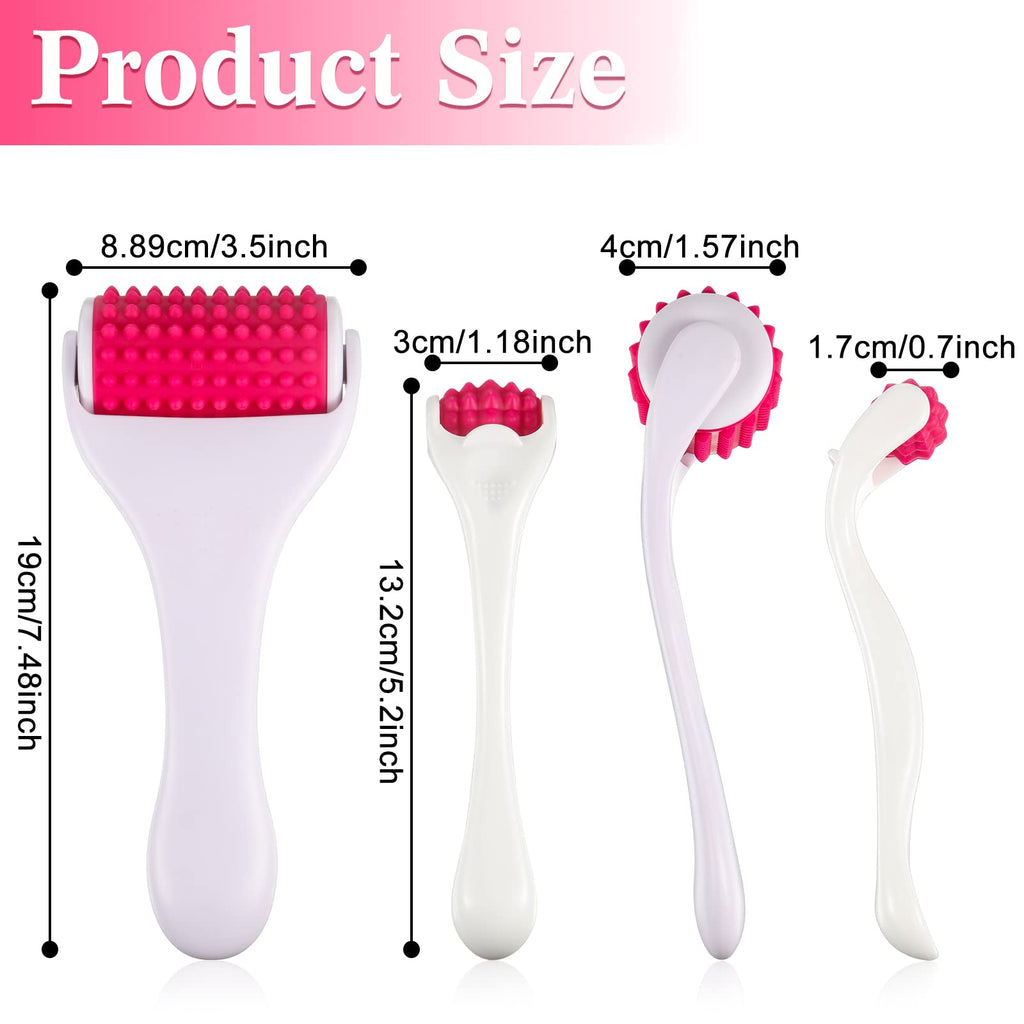 2 Pcs Muscle Roller Stick Fascia Body Cellulite Face Muscle Massage Roller Manual Massage Tools for Muscles Relief Neck Arm Back