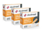 Dealmed Sheer Plastic Flexible Adhesive Bandages - 100 Count (3 Pack) Bandages with Non-Stick Pad, Latex Free, Wound Care for Fi