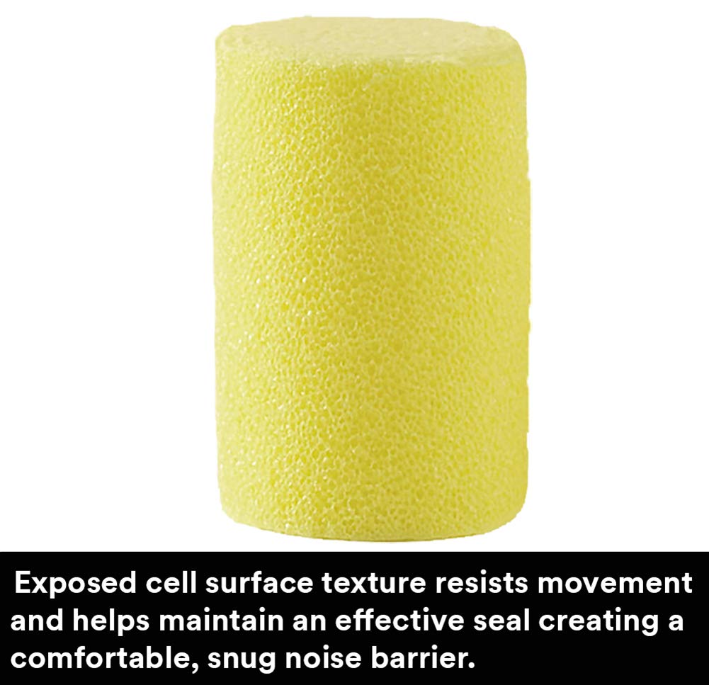 3M Ear Plugs, E-A-R Classic 311-1101, 200 Pairs of Disposable Earplugs, 1 Pair/Poly Bag, Corded, Noise Reduction Rating 29 dB NR