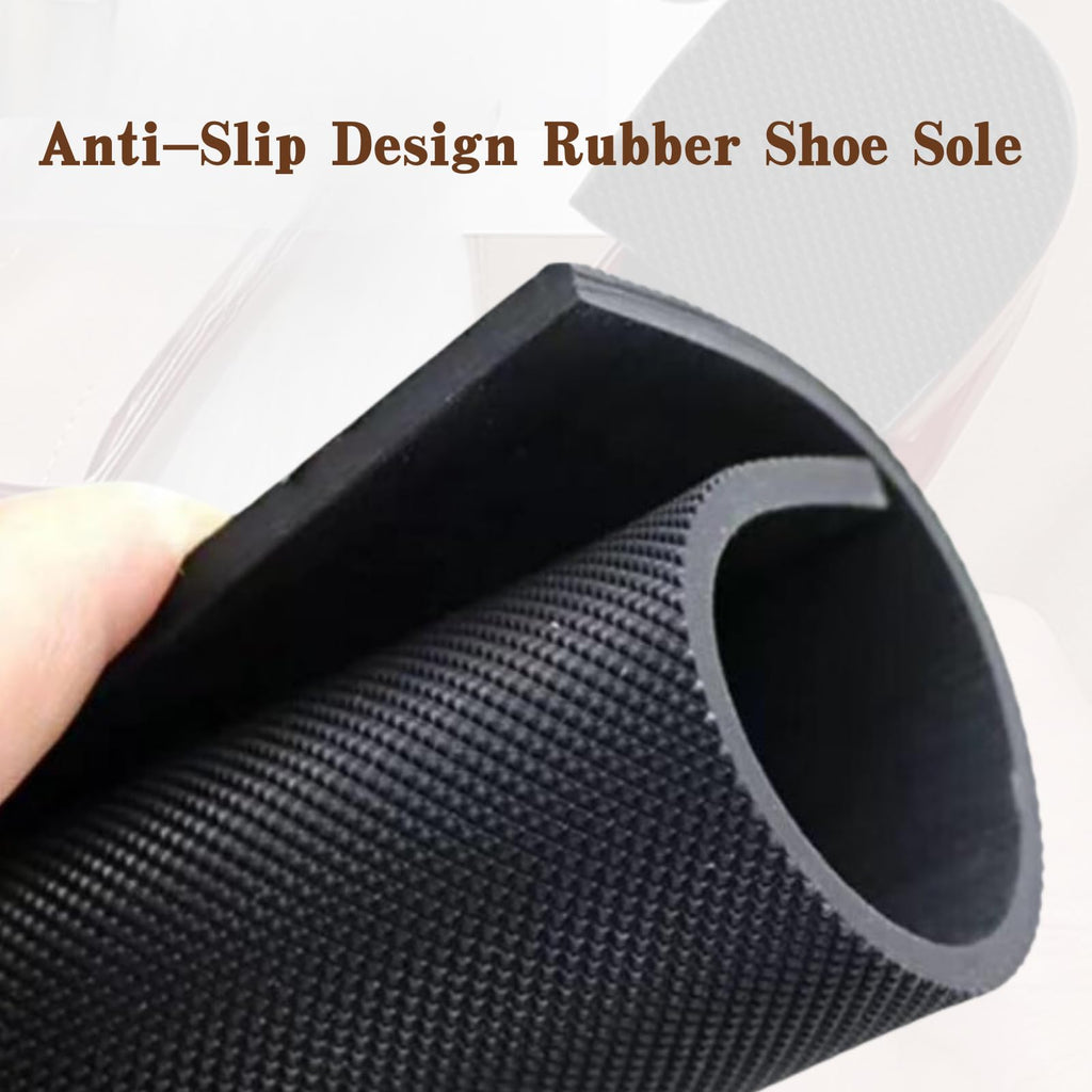 EACOZY Shoe Sole Repair, Rubber Sheet Bottom Soles for Shoes Boots, 5/32 inch Thick, Black