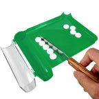 Medarchitect Right Hand Pill Counting Tray with Spatula (Green - Wood Handle)