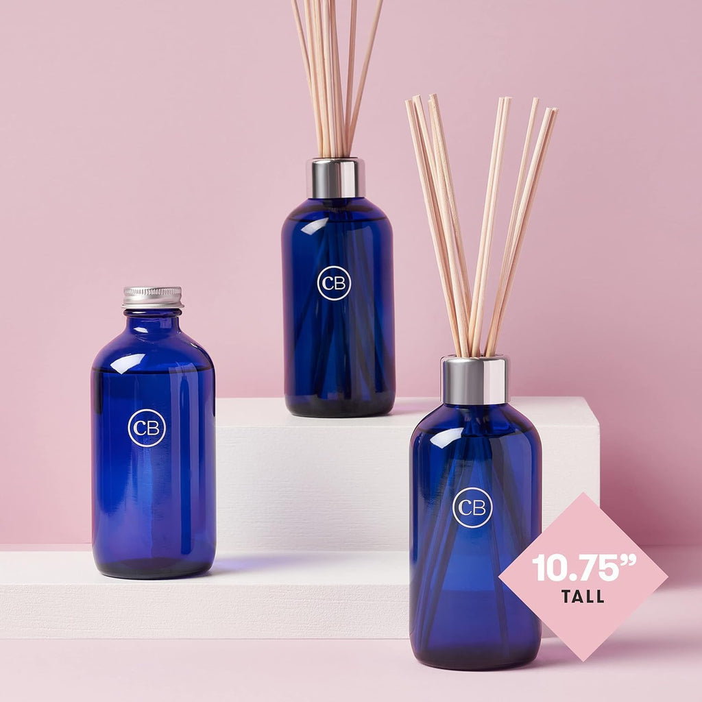 Capri Blue Reed Diffuser Set - 8 Fl Oz - Aloha Orchid - Comes with Reed Diffuser Sticks, Fragrance Oil, and Glass Bottle Oil Dif